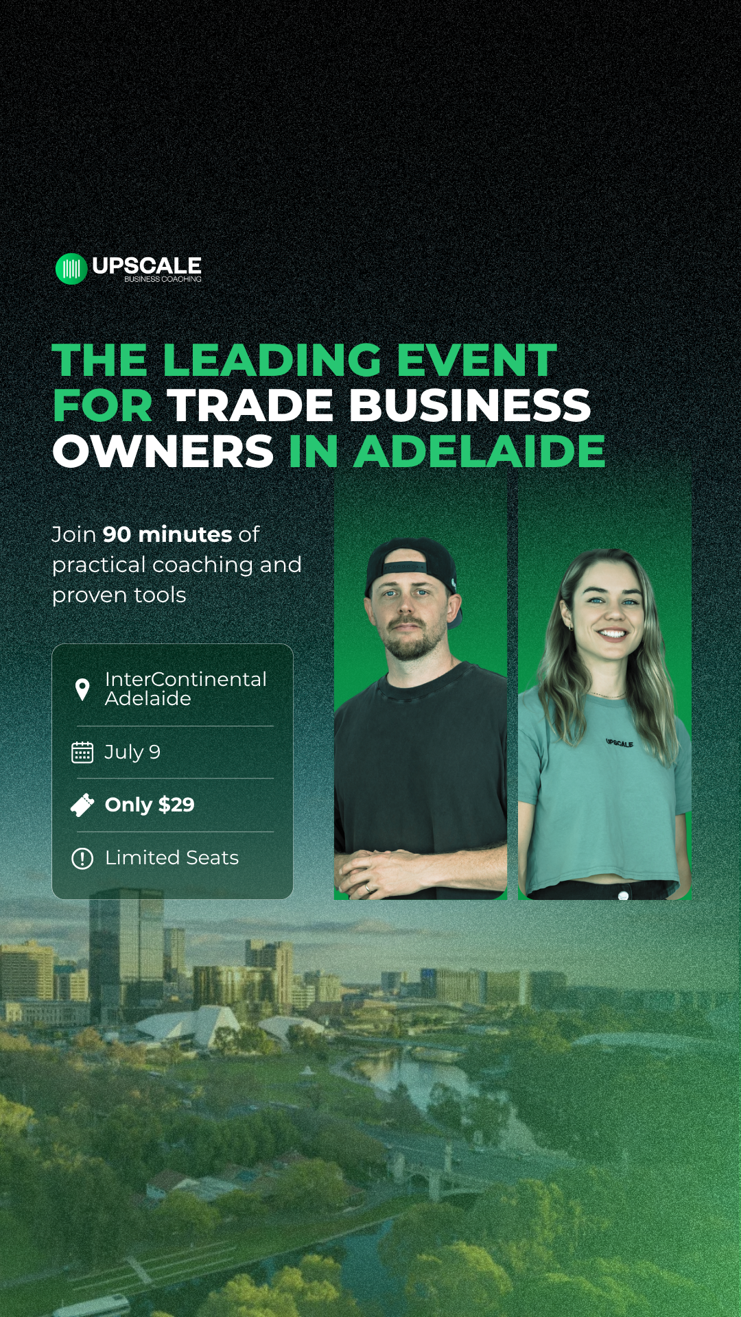 UpScale Tradie Business Coaching Facebook ad