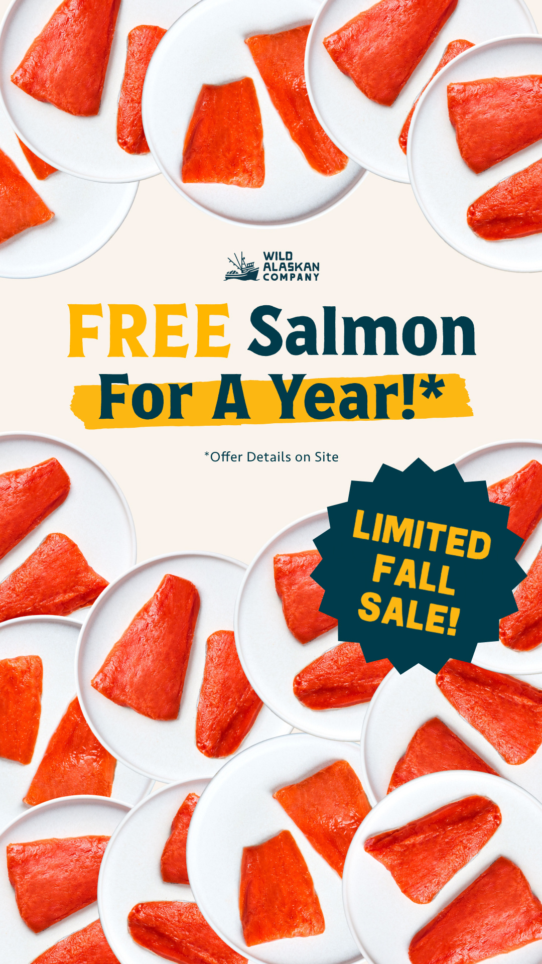 Wild Alaskan Company Facebook ad: Get Free Alaskan Salmon