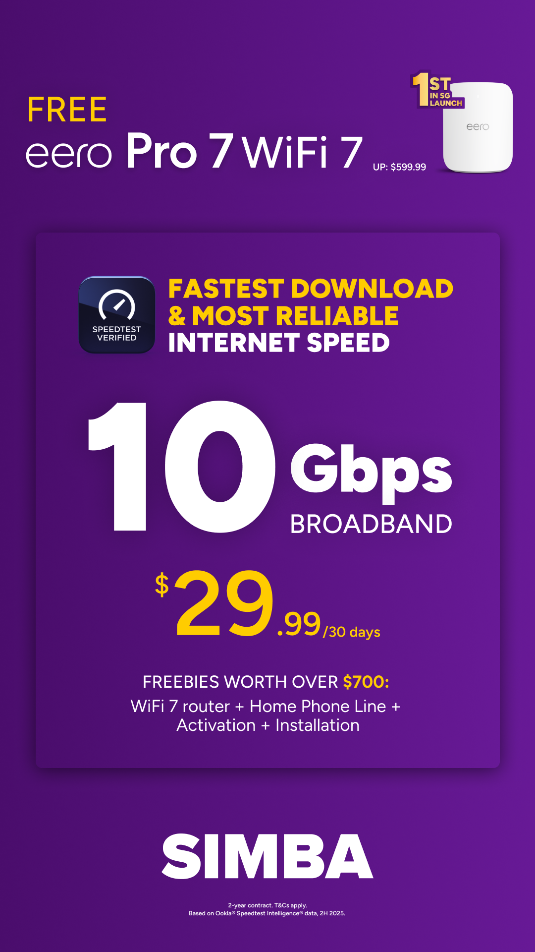 SIMBA Telecom Facebook ad from Mar 31, 2026