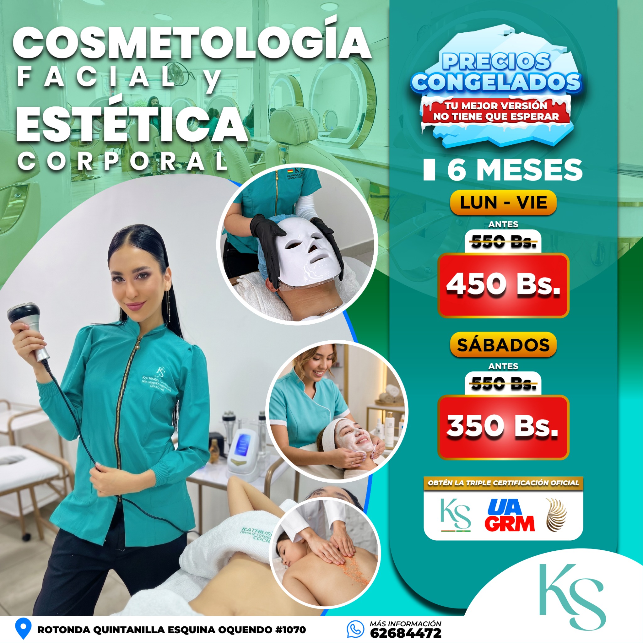 KS SRL Centro de Capacitación Técnica de Belleza - CBBA Facebook ad: Ya no es momento de pensarlo más…