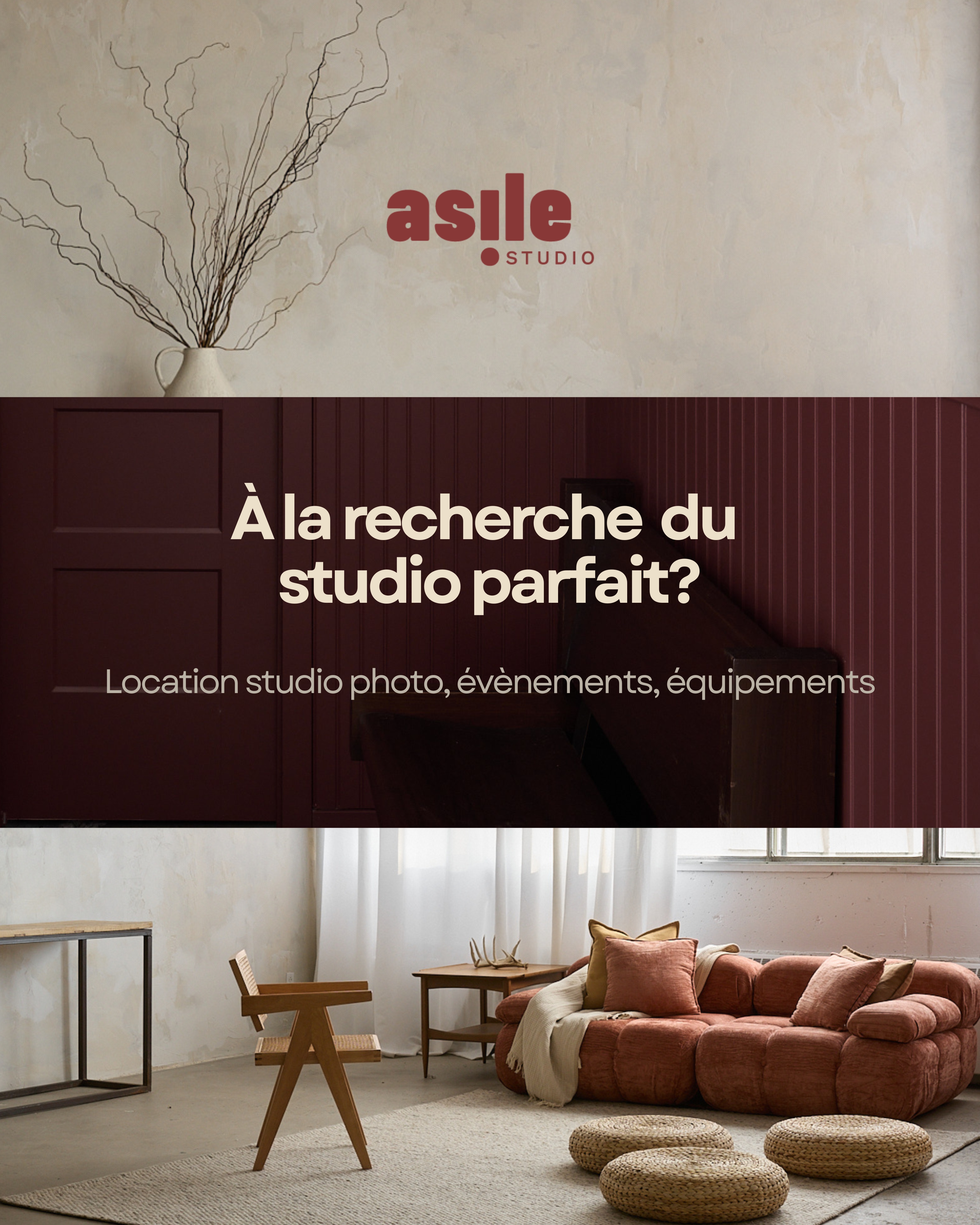 Asile Studio Facebook ad: Location studio photo à Montréal avec lumière naturelle |…
