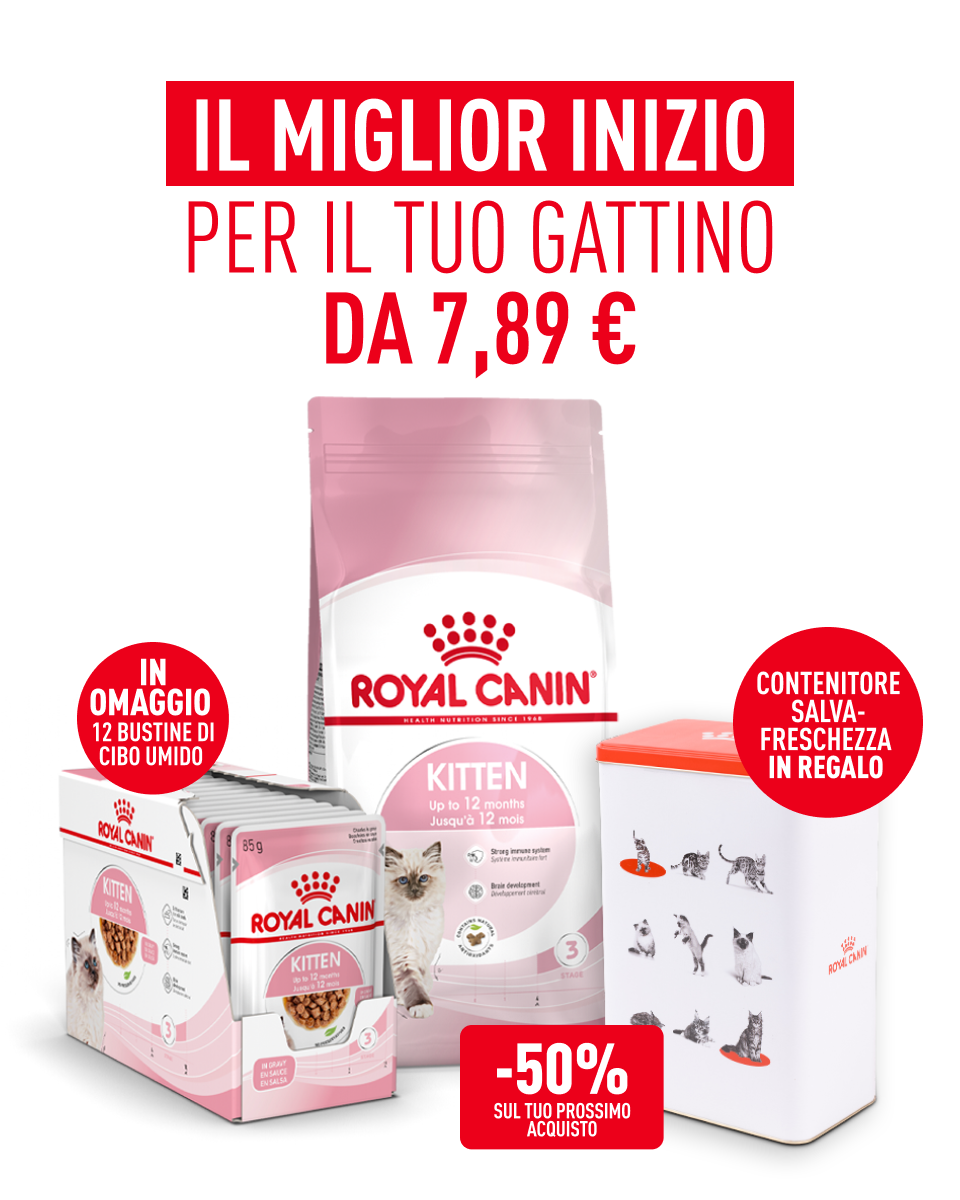 Royal Canin Facebook ad: Acquista subito il tuo kit per gattini