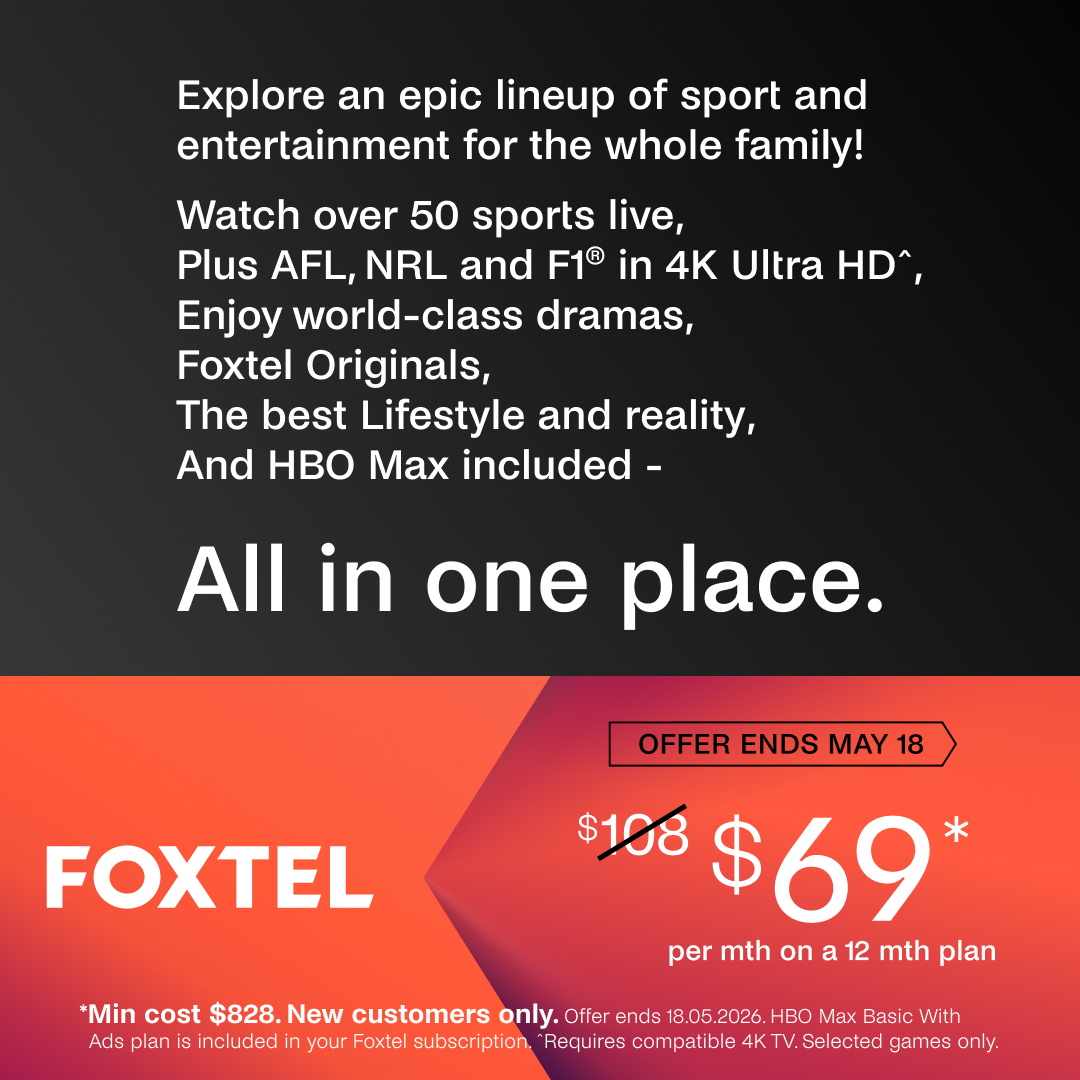 Foxtel Facebook ad from Feb 9, 2026