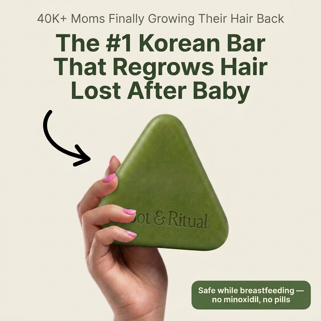 Everyday Hair Care Facebook ad: Korean Hair Growth Bar, Stop Postpartum Hair Loss With 12…