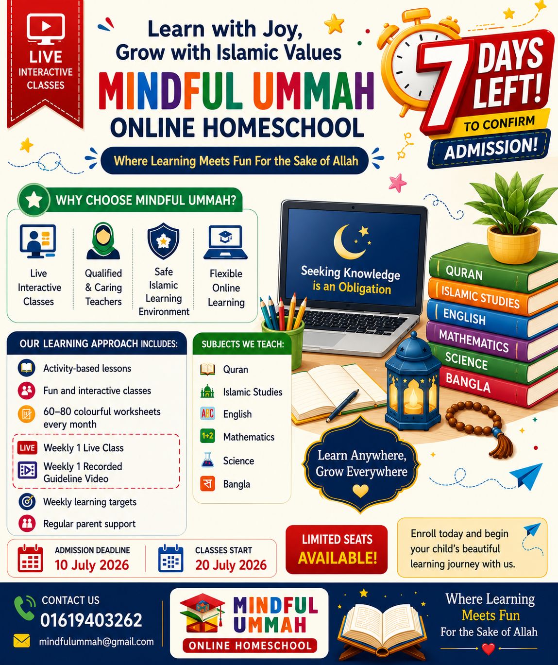 Mindful Ummah Homeschool Facebook ad
