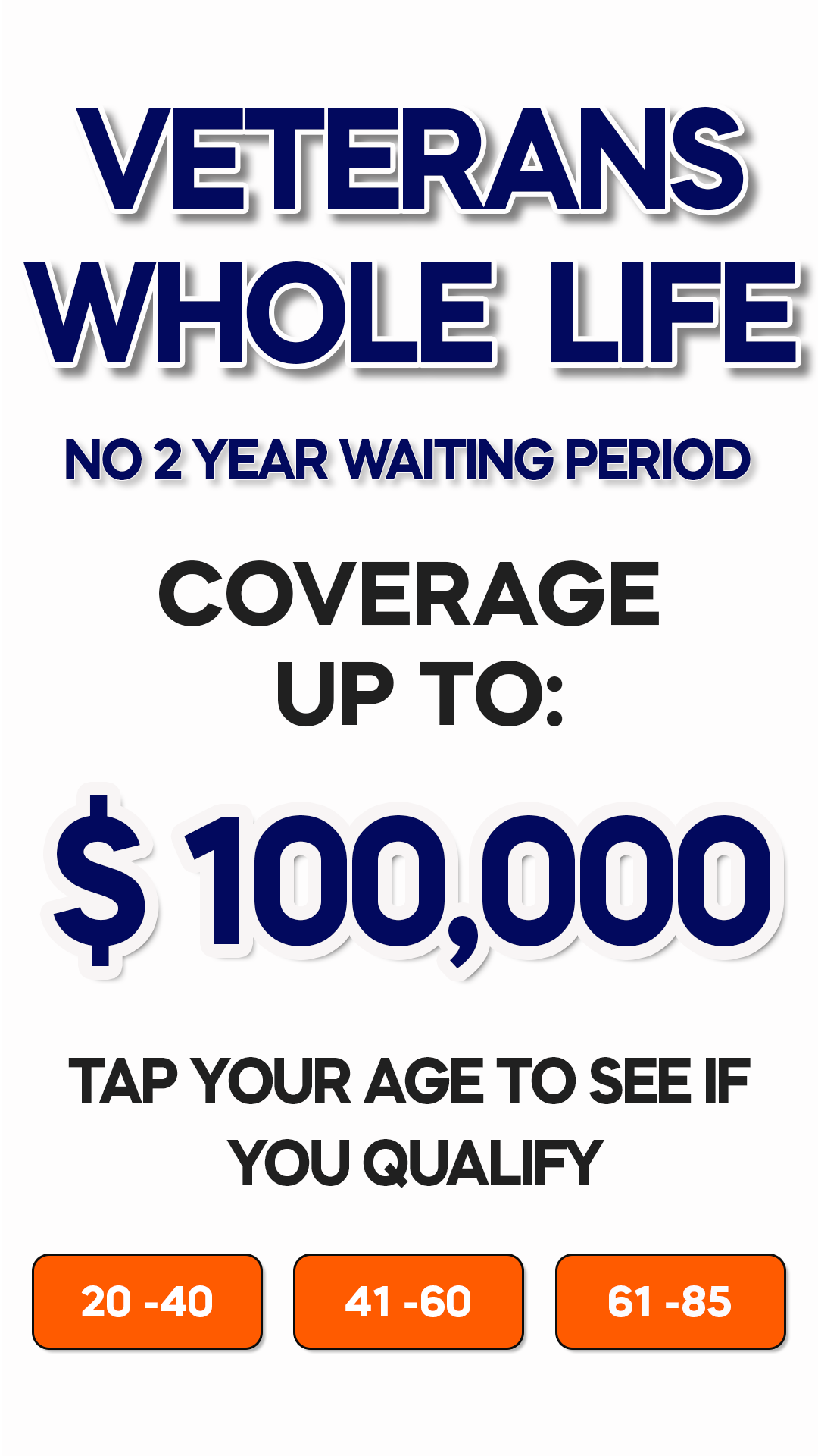 Veteran Life Insurance Facebook ad