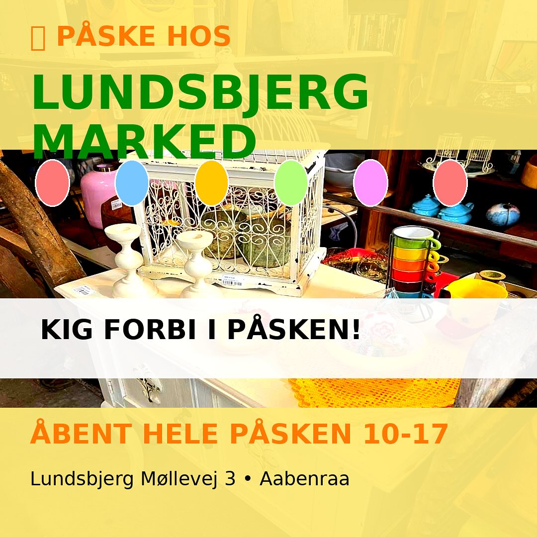 Lundsbjerg Marked Facebook ad: PÅSKE HOS LUNDSBJERG MARKED, DET ER NU!