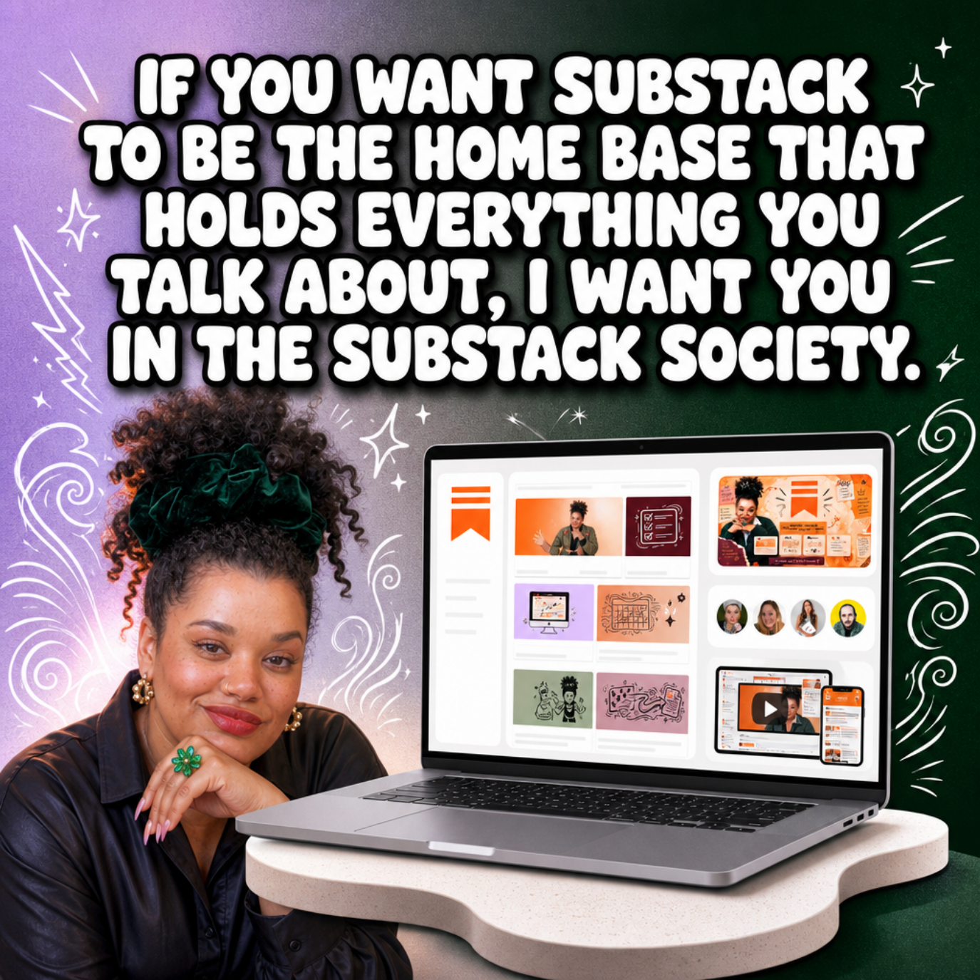 Adriana-Morena Personal Brand Designerin Facebook ad: Your Blog. Your Newsletter. Your Funnel.