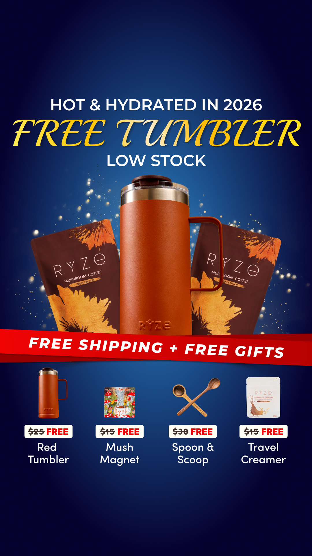 RYZE Superfoods Facebook ad