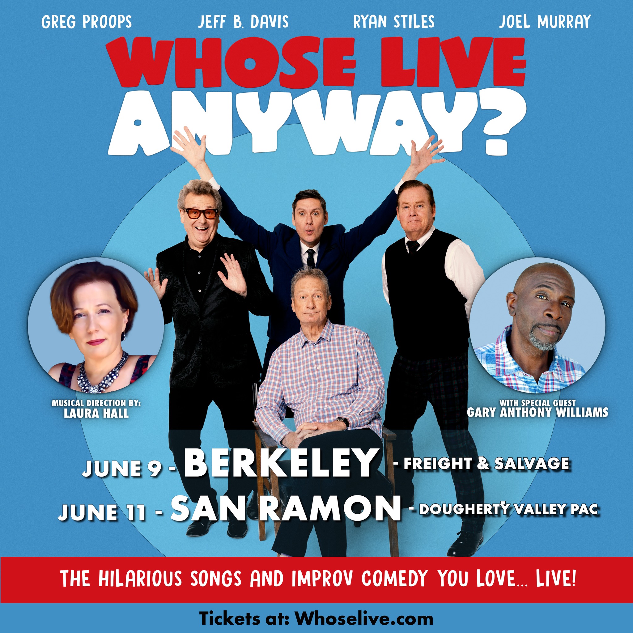 Whose Live Anyway Facebook ad: HELLO BERKELEY AND SAN RAMON - WE'RE