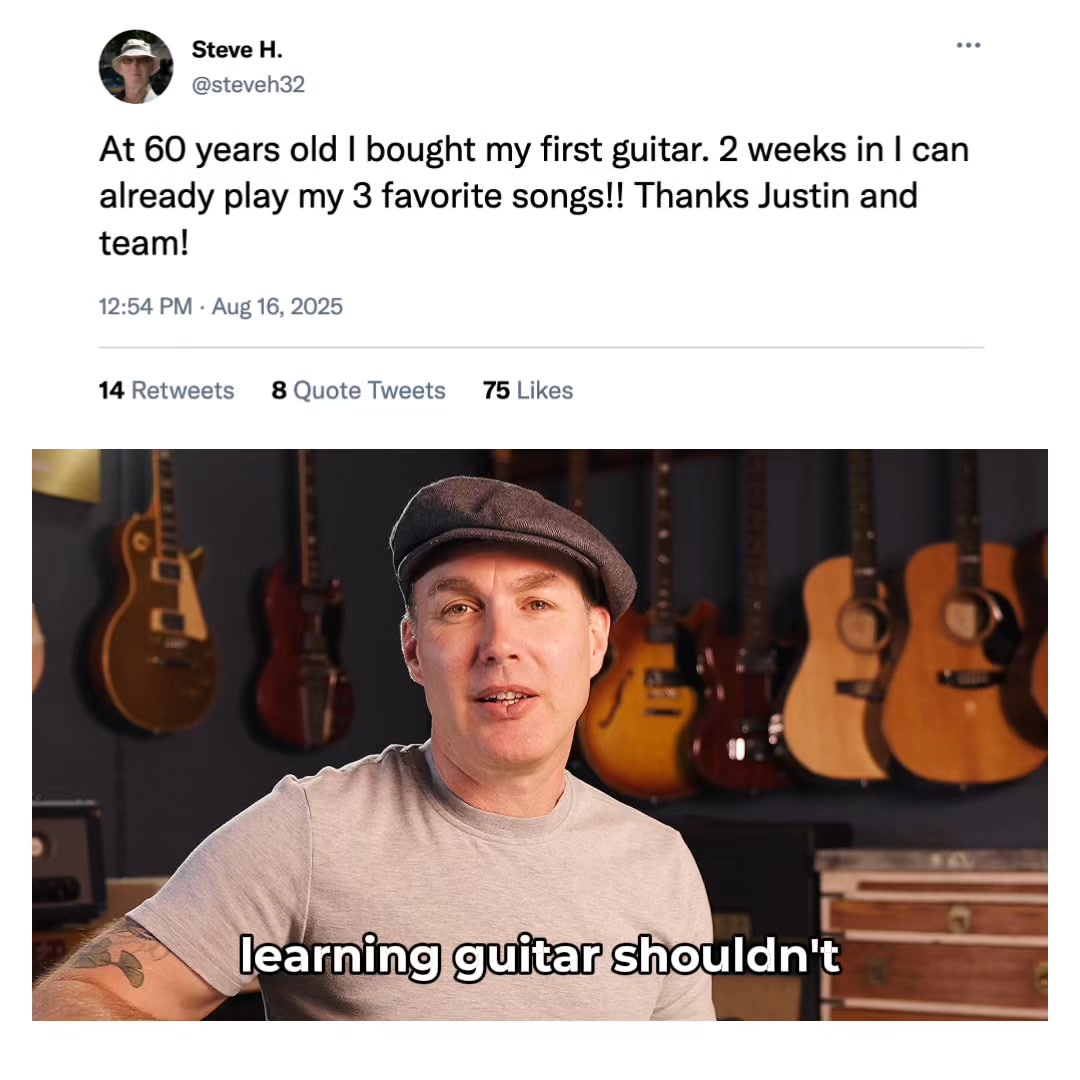 Musopia Apps Facebook ad: Learn to Play with the Highest-Rated Guitar Lessons…