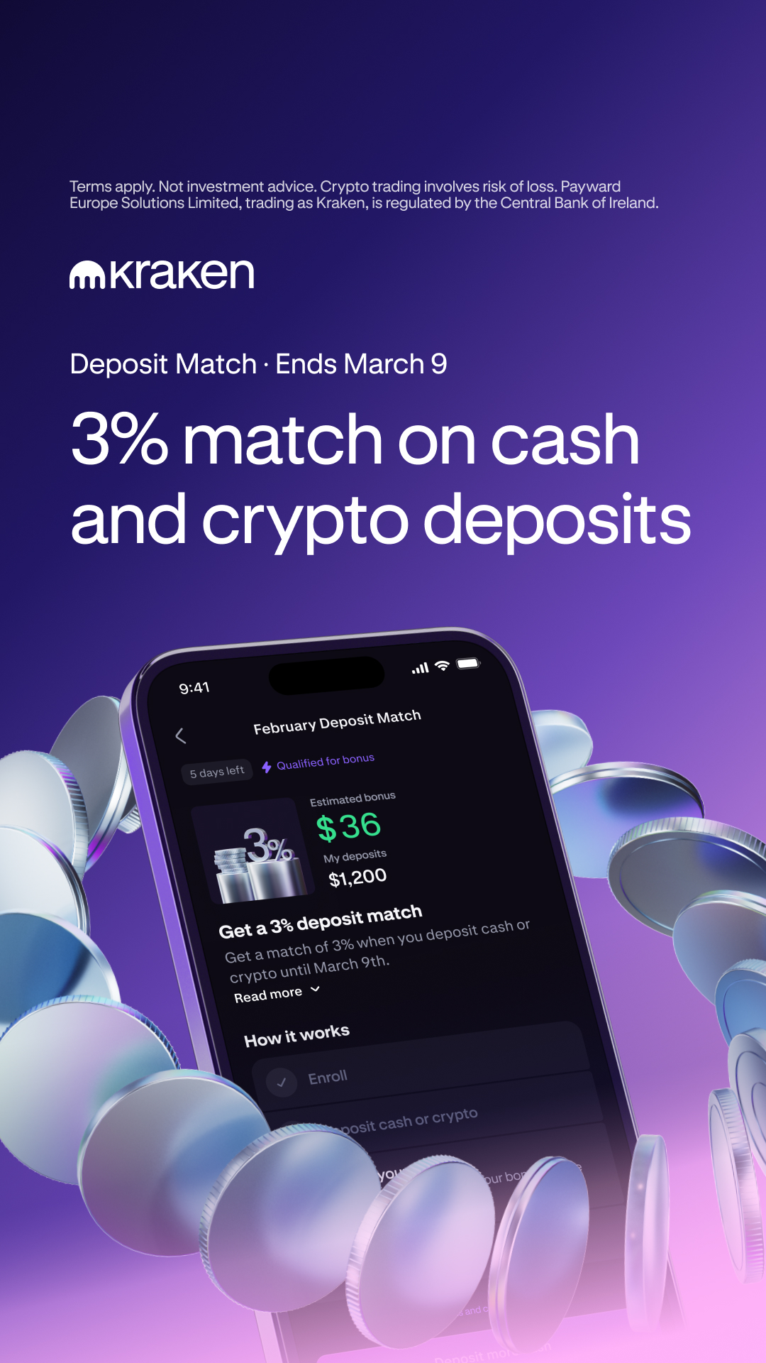 Kraken Digital Asset Exchange Facebook ad