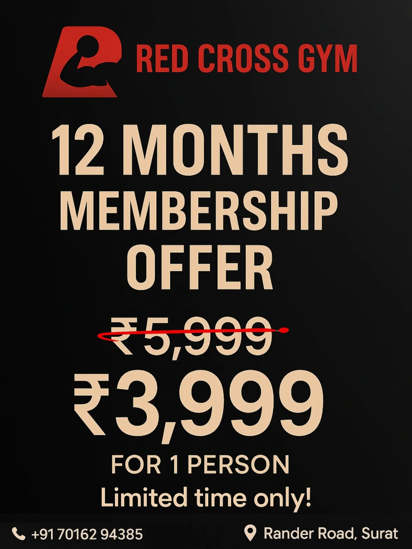 RED CROSS GYM Facebook ad