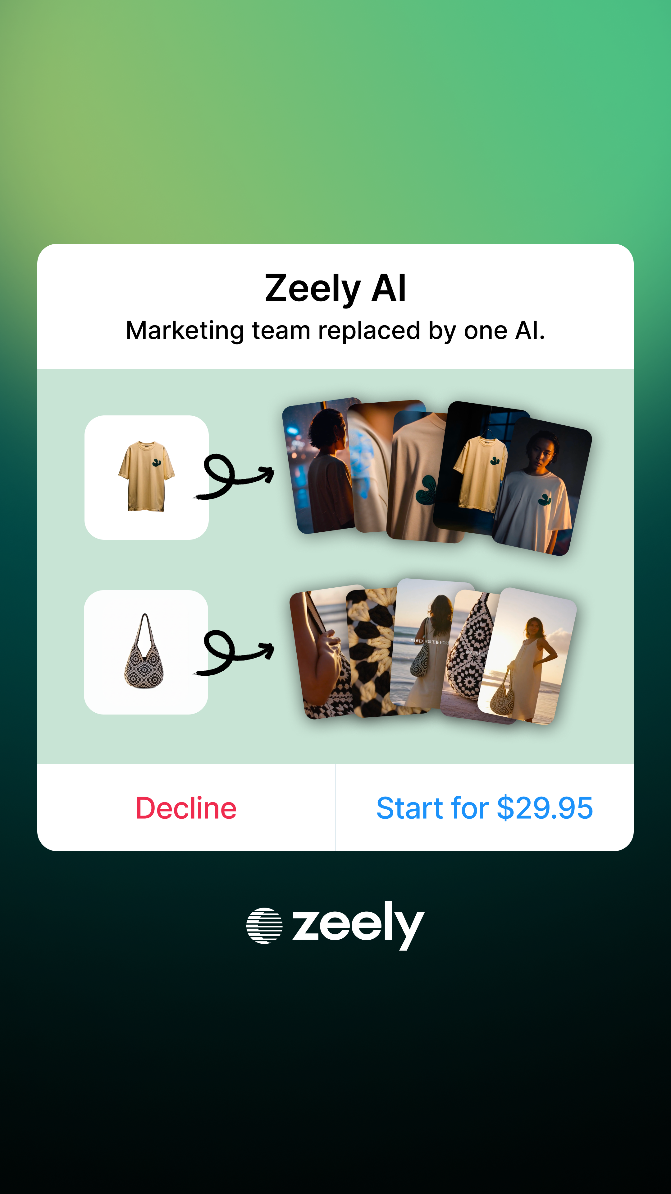 Zeely Facebook ad