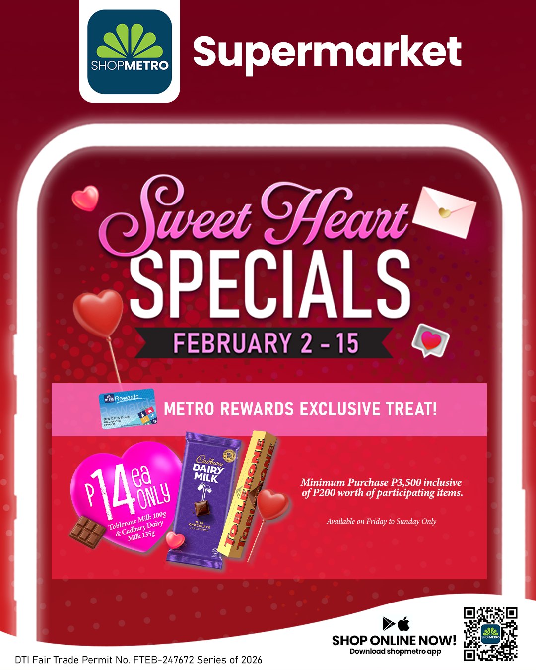 The Metro Stores Facebook ad: Make your Valentine's celebration hassle-free by shopping…