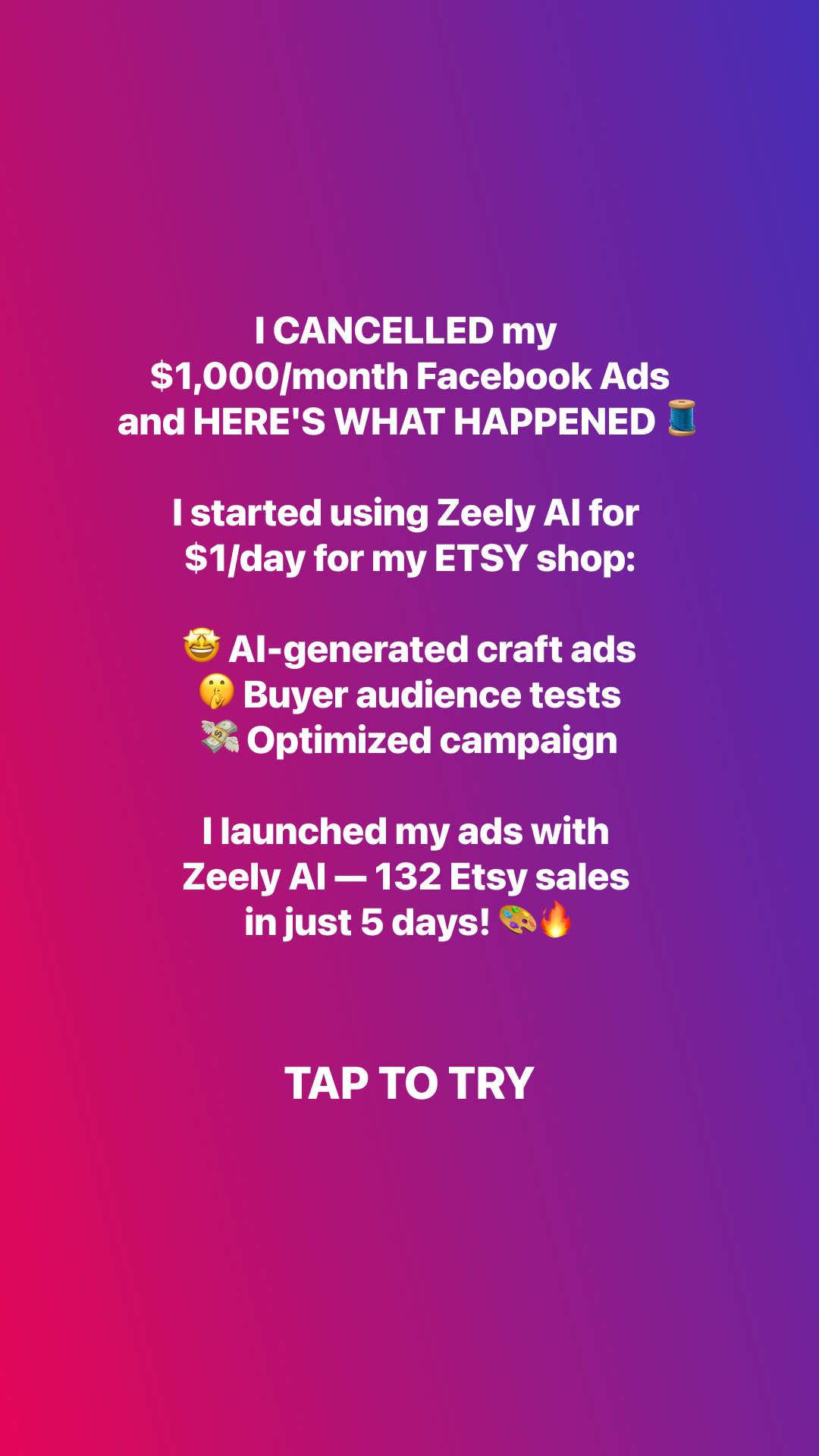 Zeely Facebook ad