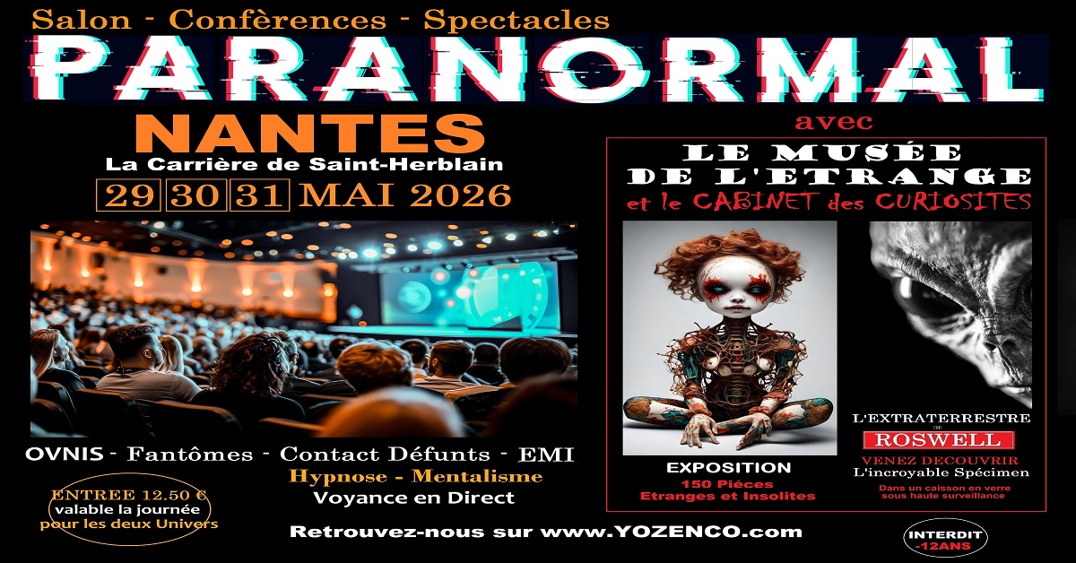 Salons du Paranormal Facebook ad: NANTES - Salon du Paranormal à La Carrière Saint-Herblain…
