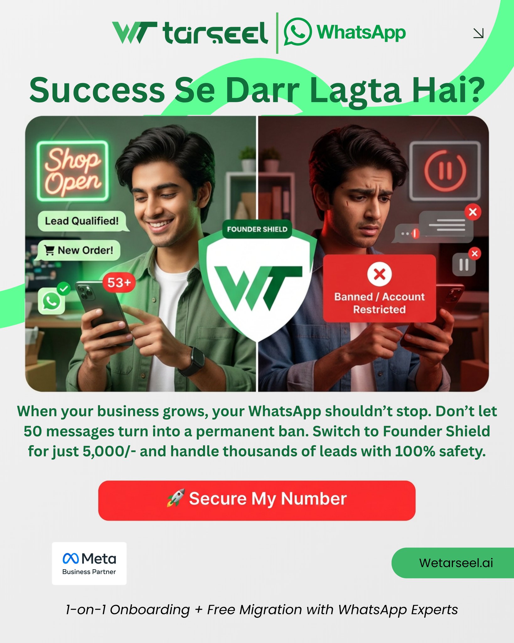 Wetarseel Facebook ad: Get Founder Shield and protect yourself from ban.