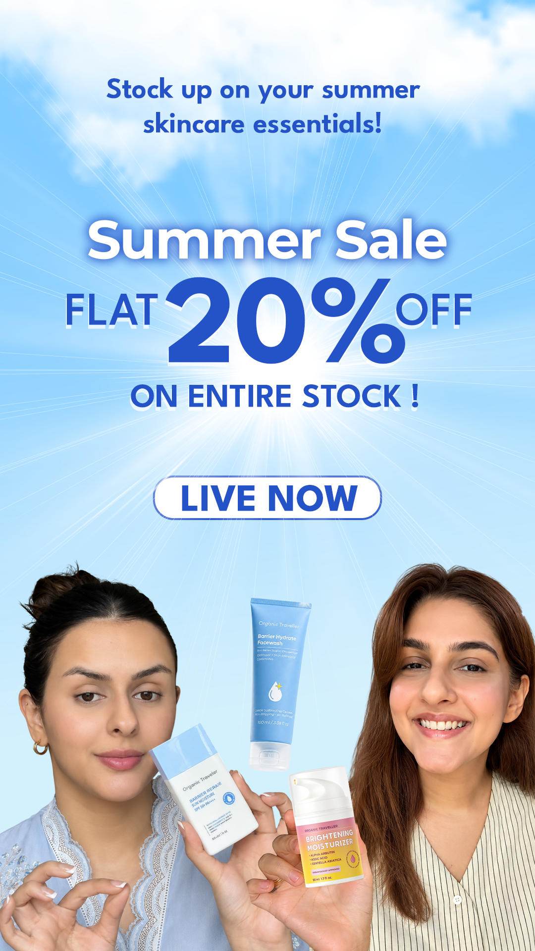 Organic Traveller - Skincare Facebook ad