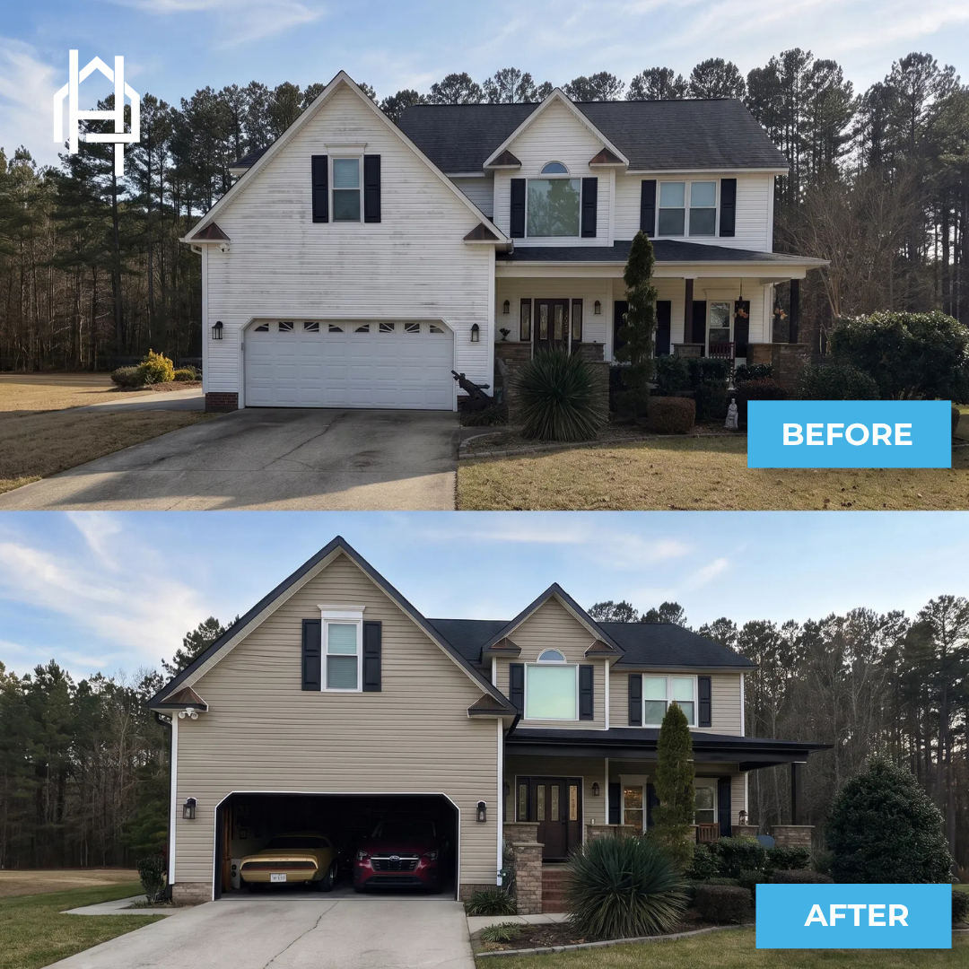 Home Genius Exteriors Facebook ad