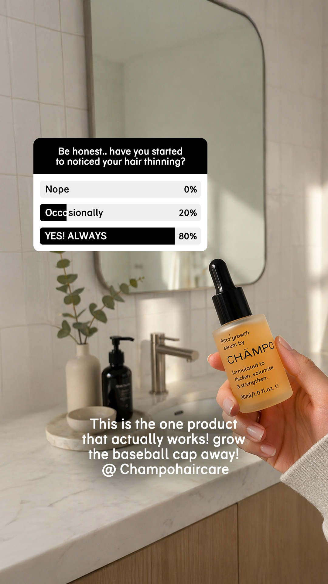 Chāmpo Haircare Facebook ad