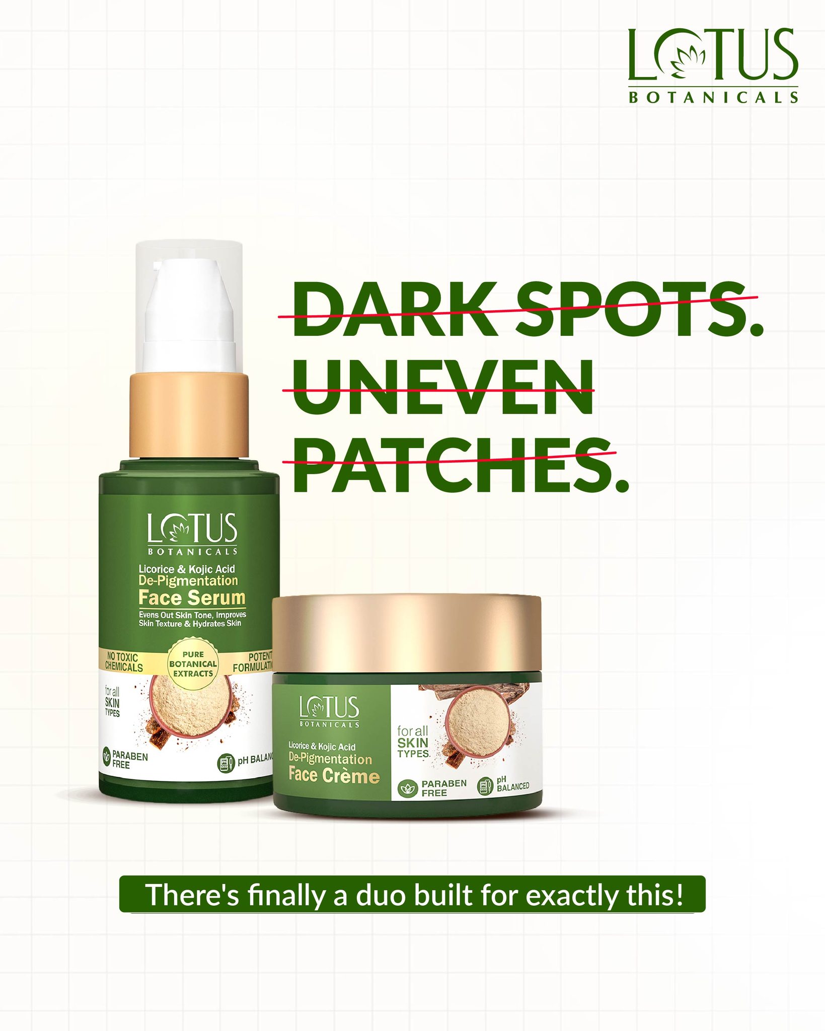 Lotus Botanicals India Facebook ad: Dark spots don’t need more products… they need…