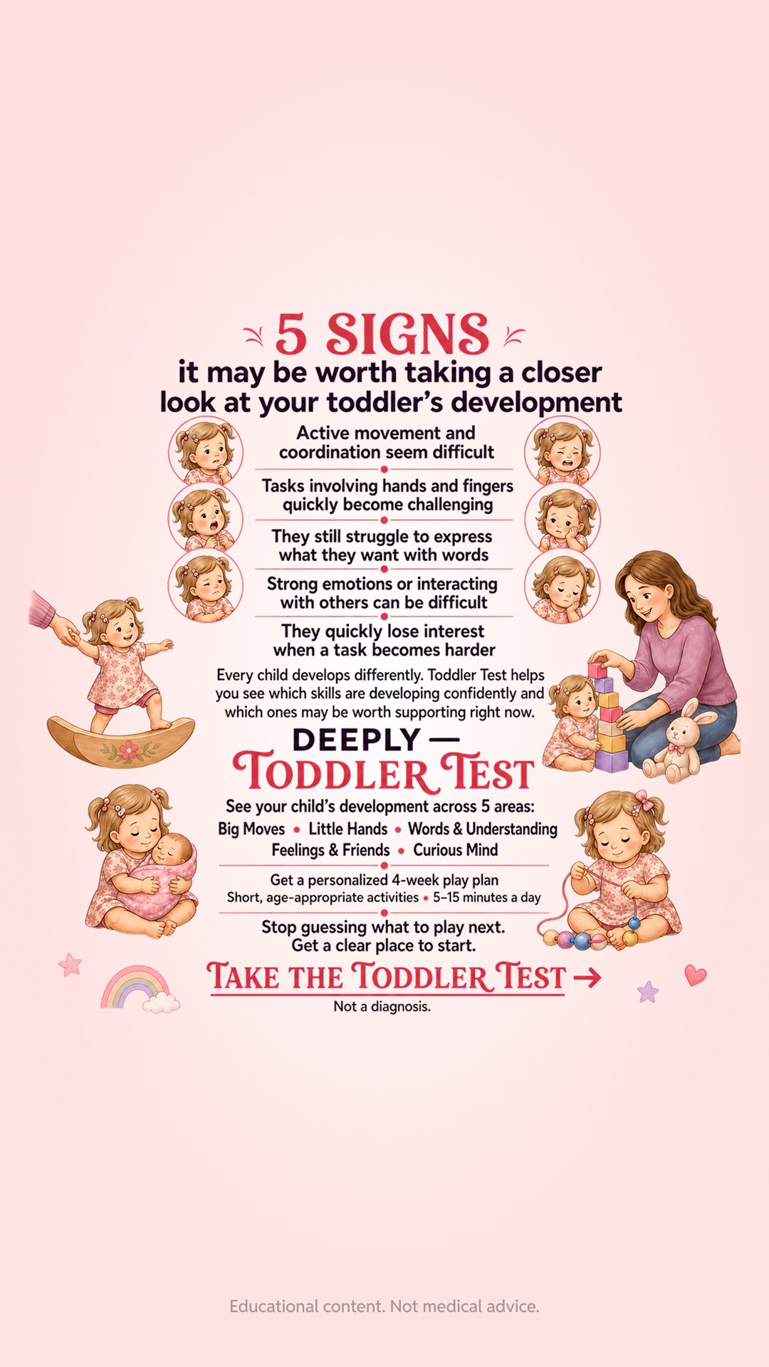 Gentle Toddler Parenting Facebook ad: Is your child developing on track?