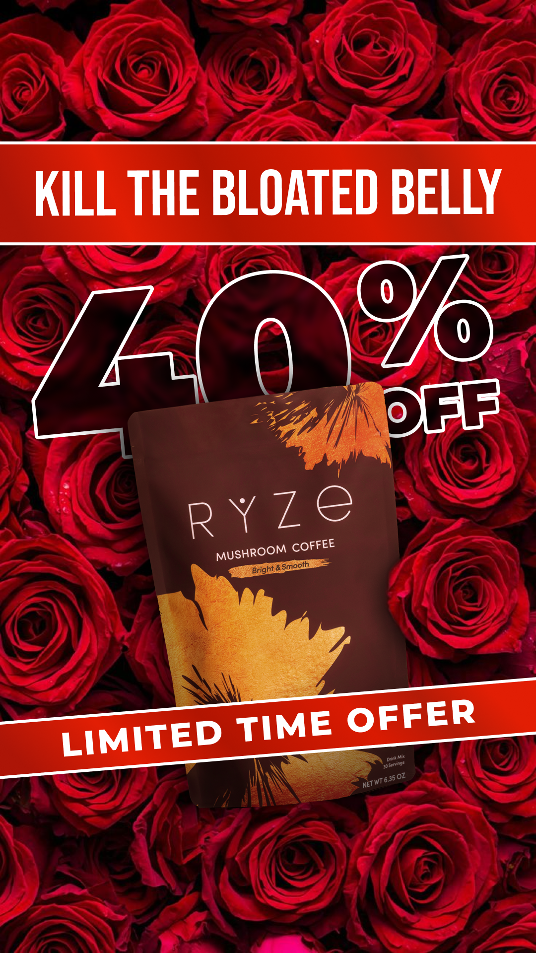RYZE Superfoods Facebook ad