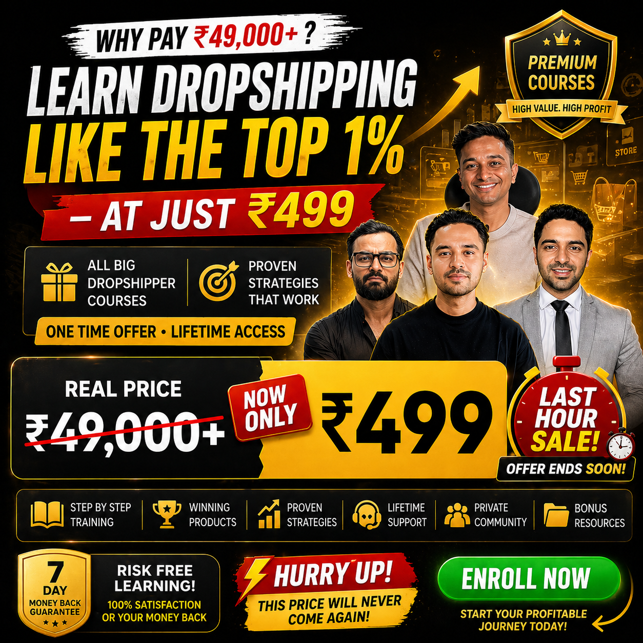 Digital Empire Facebook ad: India's Top Premium Dropshipping Courses all latest…