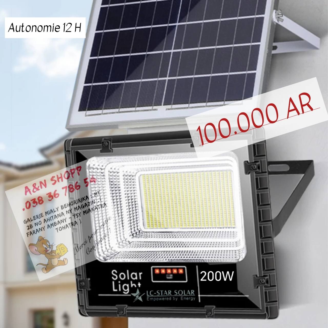 A&N Shopp Facebook ad: PROJECTEUR SOLAIRE