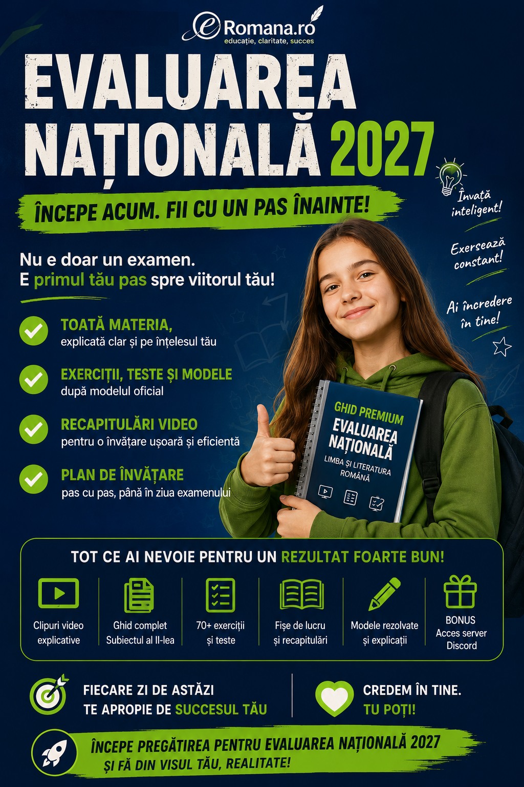Eromână Facebook ad: Pachetul complet Evaluare Națională 2026-eromână.ro
