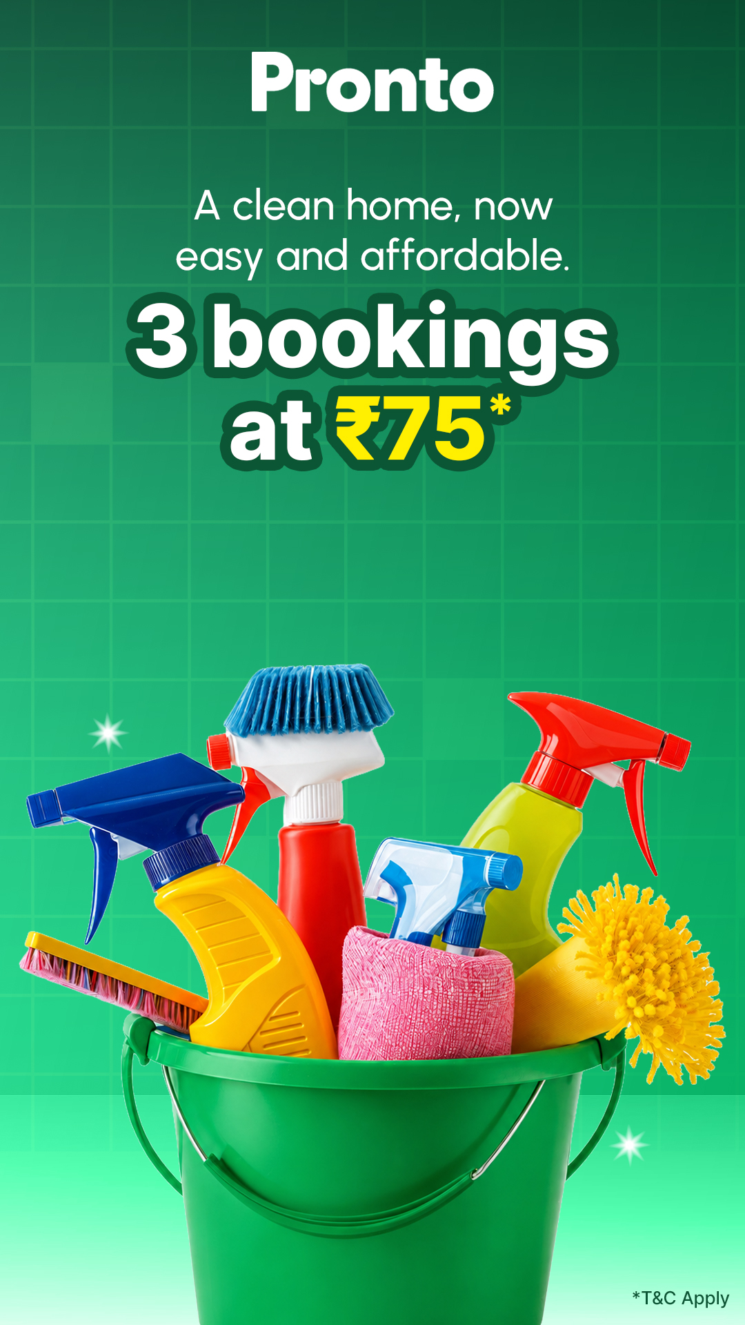 Pronto - India's 10 Minute Home Services App Facebook ad
