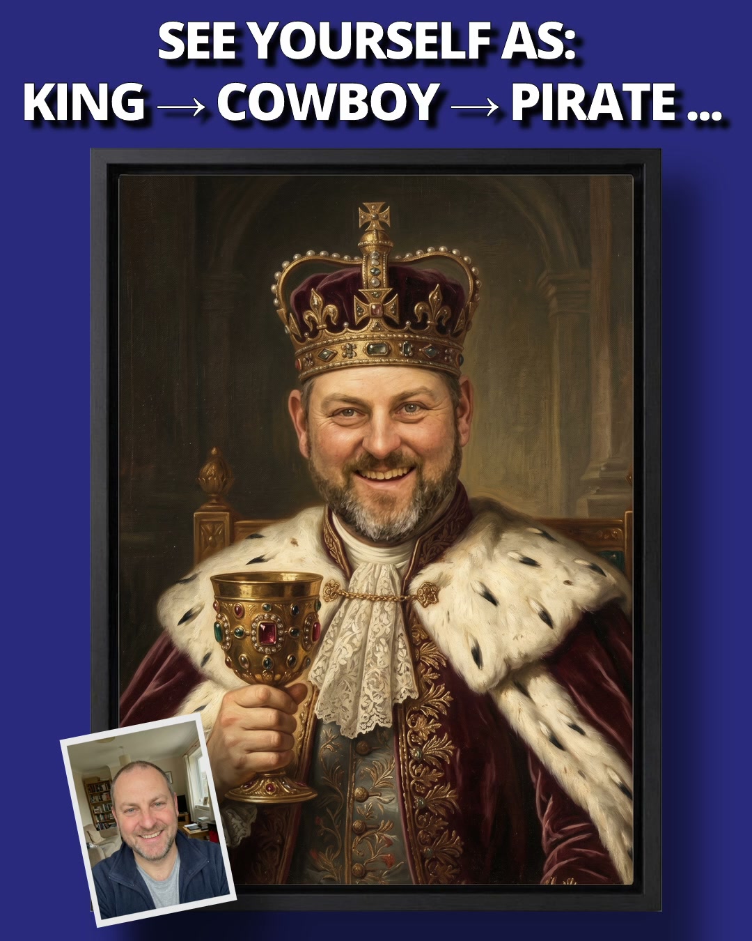 Turn Me Royal Facebook ad: The eternal portrait of your family's love