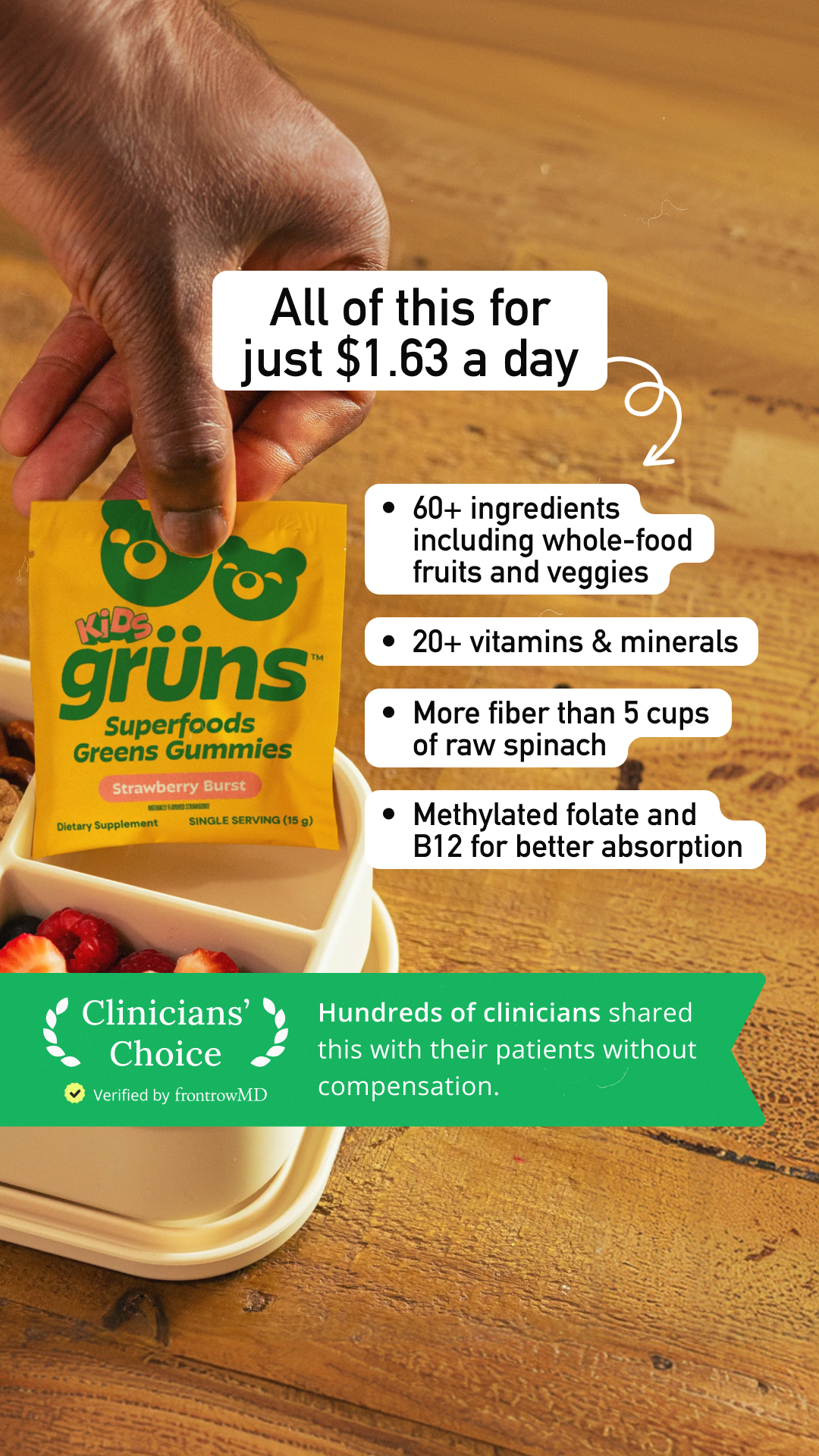 Grüns Kids Facebook ad