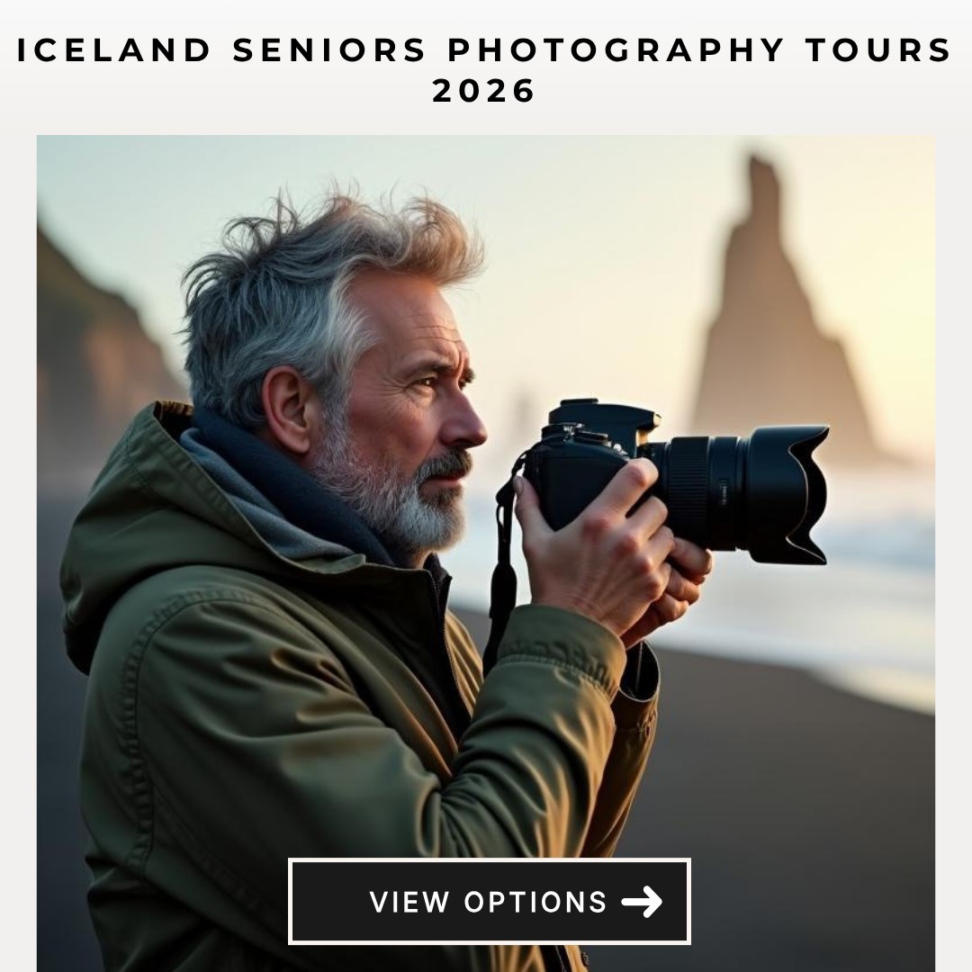 GoSearchable Reflection Facebook ad: Iceland Seniors Photography Tours 2026.