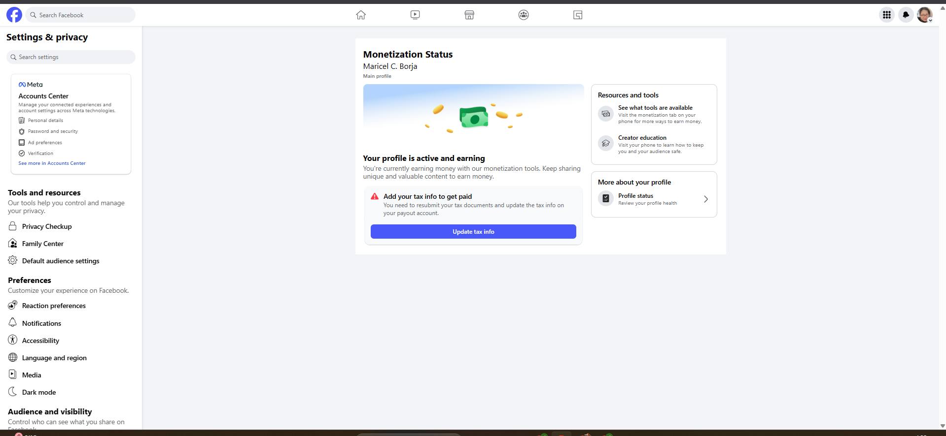 I Recover Facebook ad: Demonetized/Suspended Monetization?