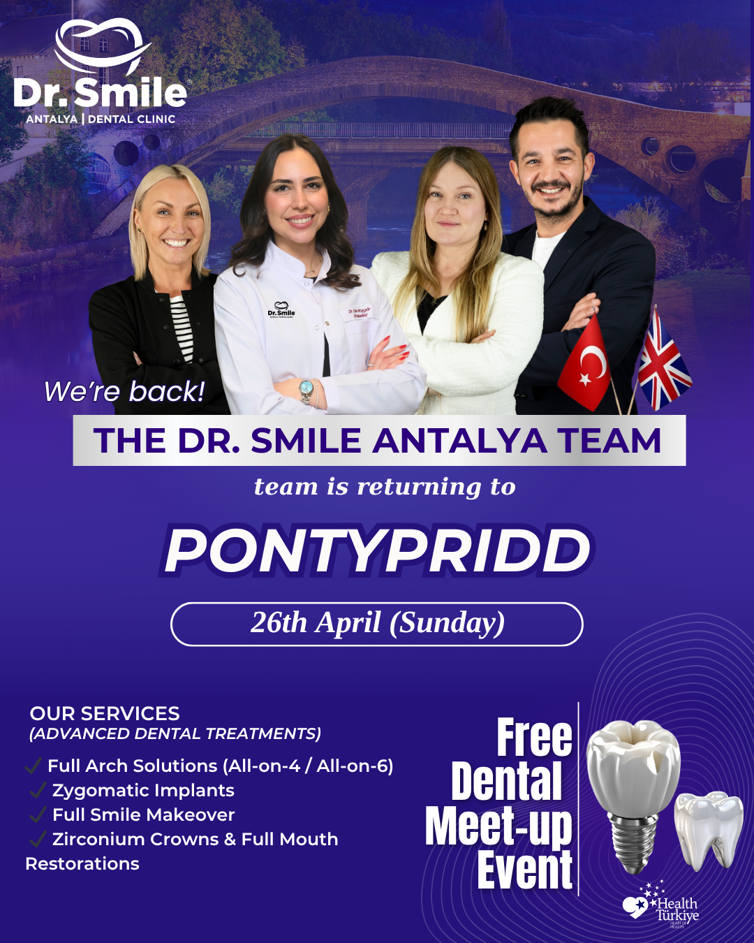 Dr Smile Antalya Dental Clinic Facebook ad: FREE DENTAL MEET-UP!