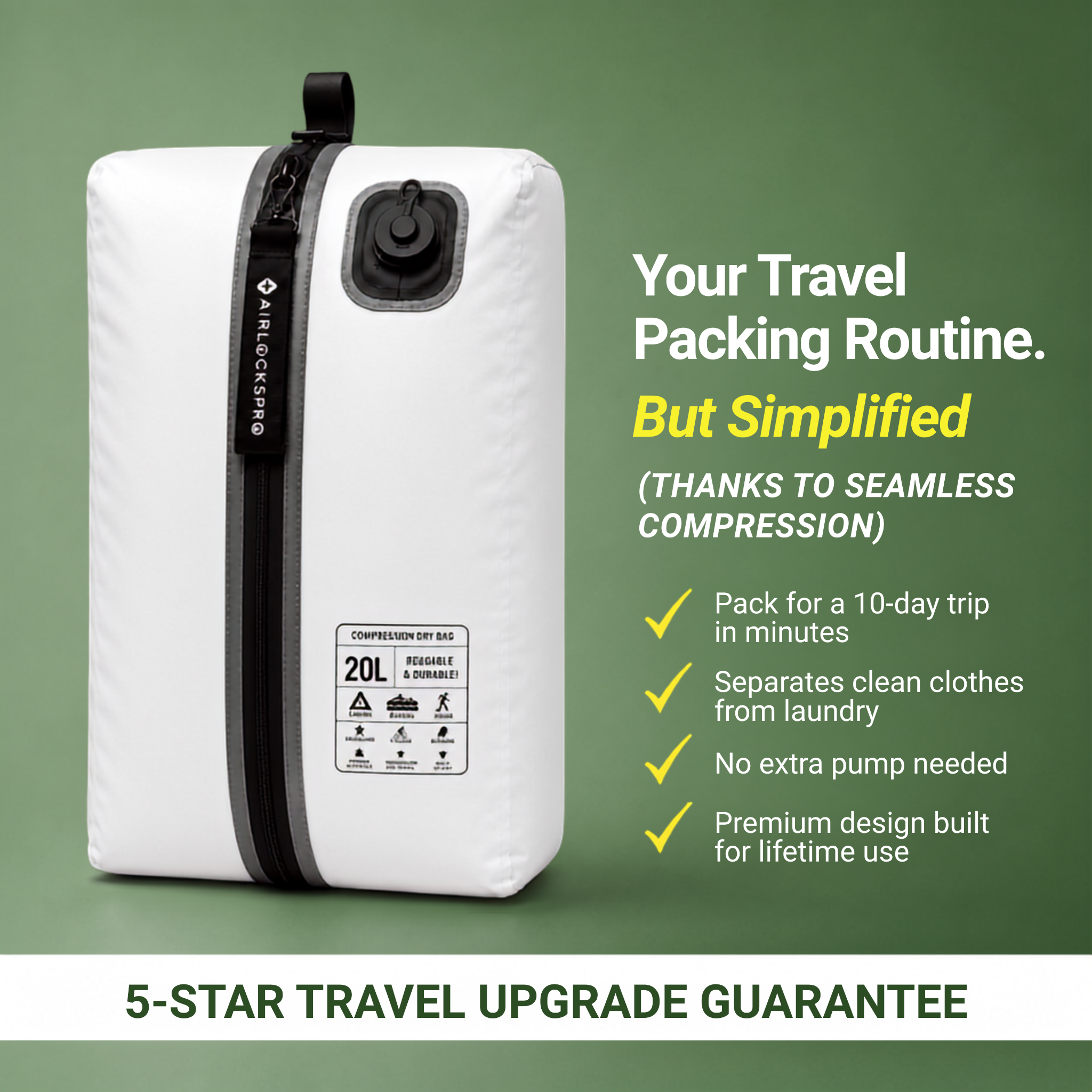 Airlockspro Travel Vacuum Kit Facebook ad: AirlocksPro Automatic Vacuum Bags - Black
