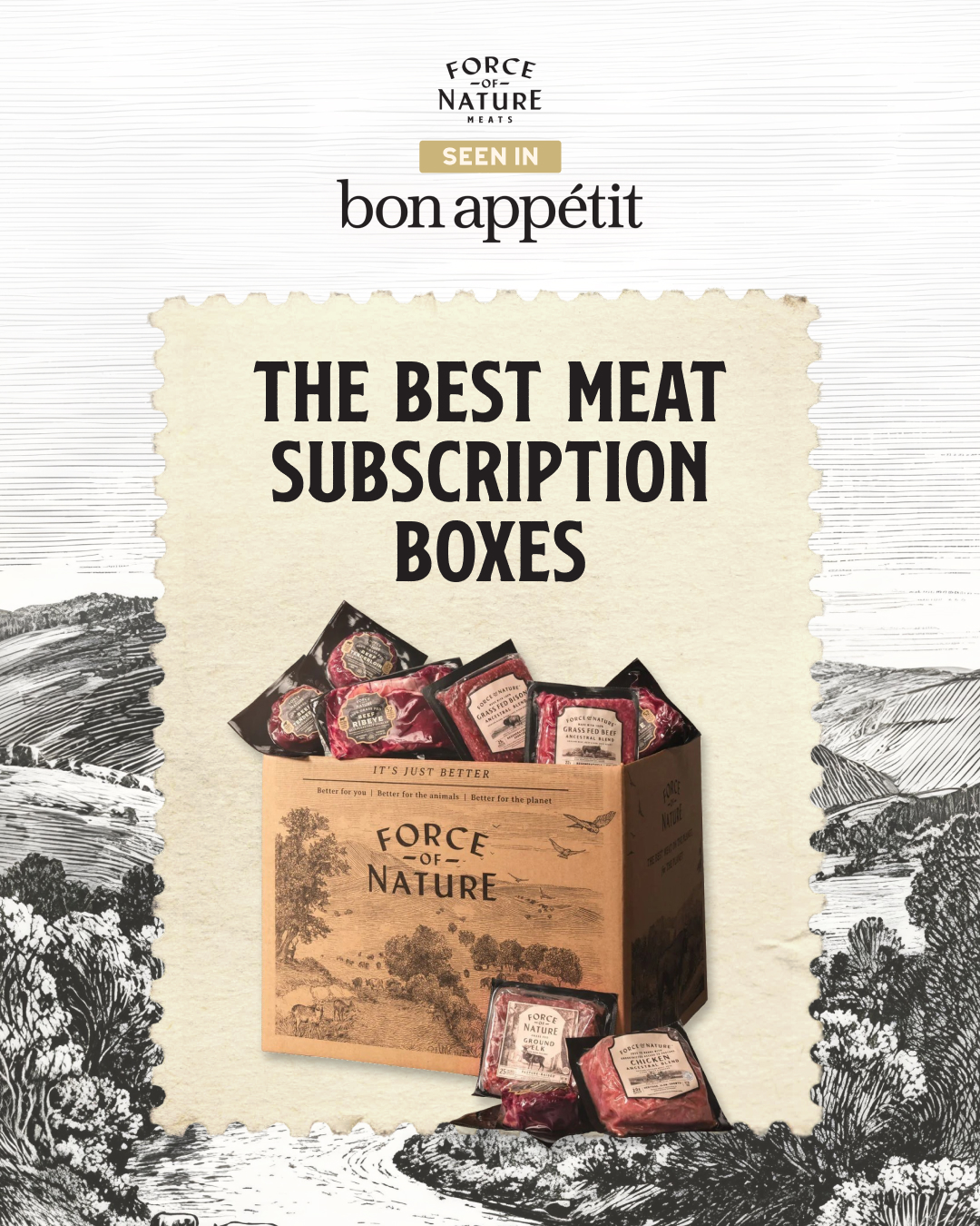Force Of Nature Meats Facebook ad