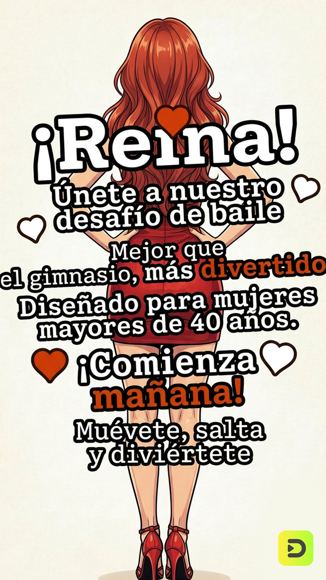 28 day weight loss dance workout Facebook ad: Baila para ponerte en forma