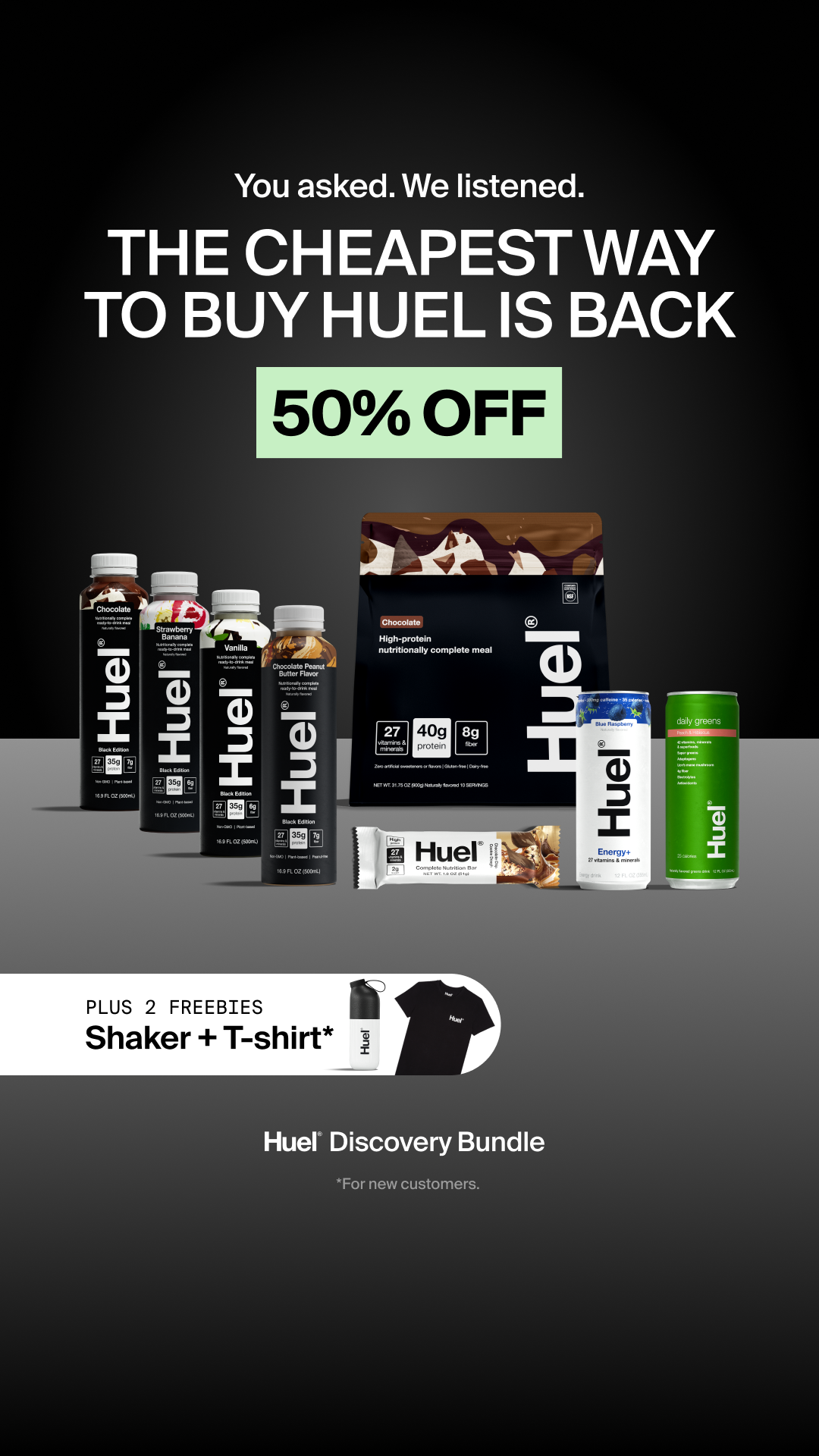 Huel Facebook ad
