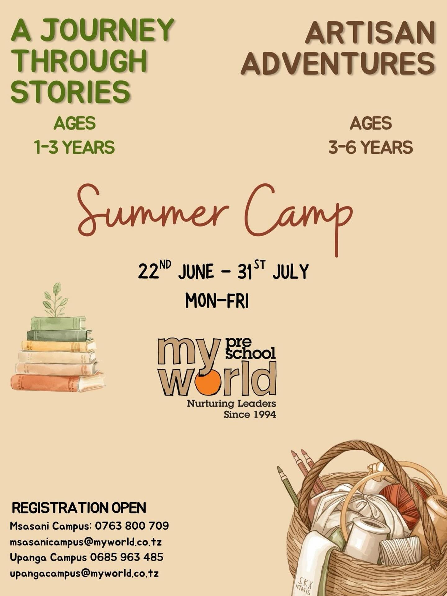 My World Preschool - Upanga Campus Facebook ad: Our Summer Camp celebrates the magic of childhood…
