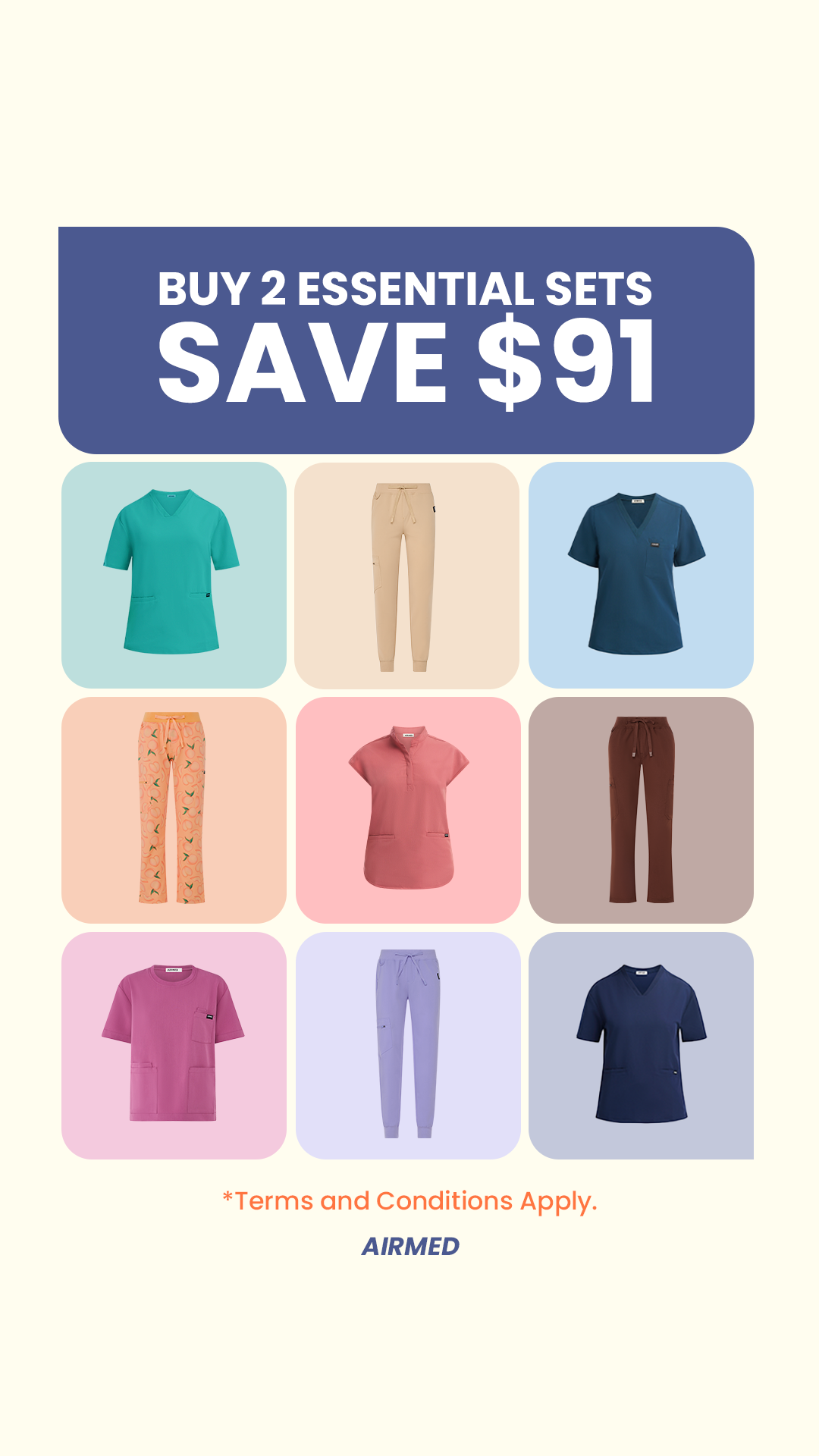 Airmed Scrubs Facebook ad
