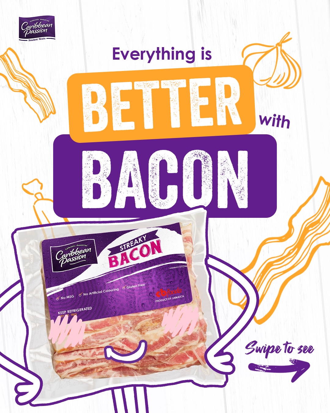 Caribbean Passion Facebook ad: Bring home the BACON