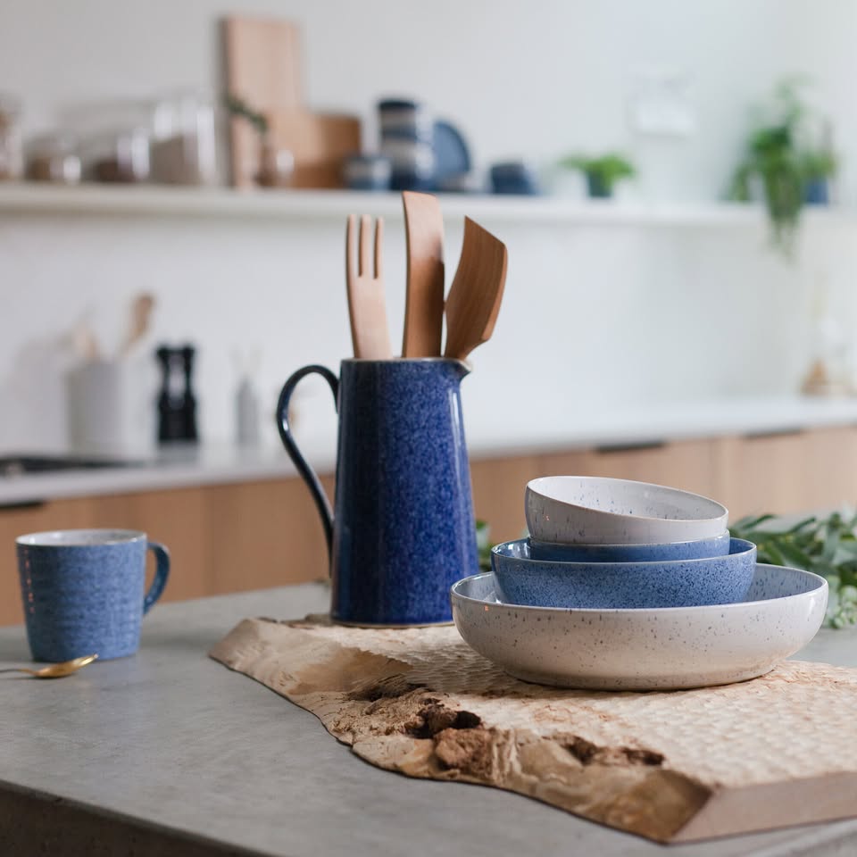 Lindt Trading Facebook ad: Beautifully handcrafted Denby Studio Blue showcases four…