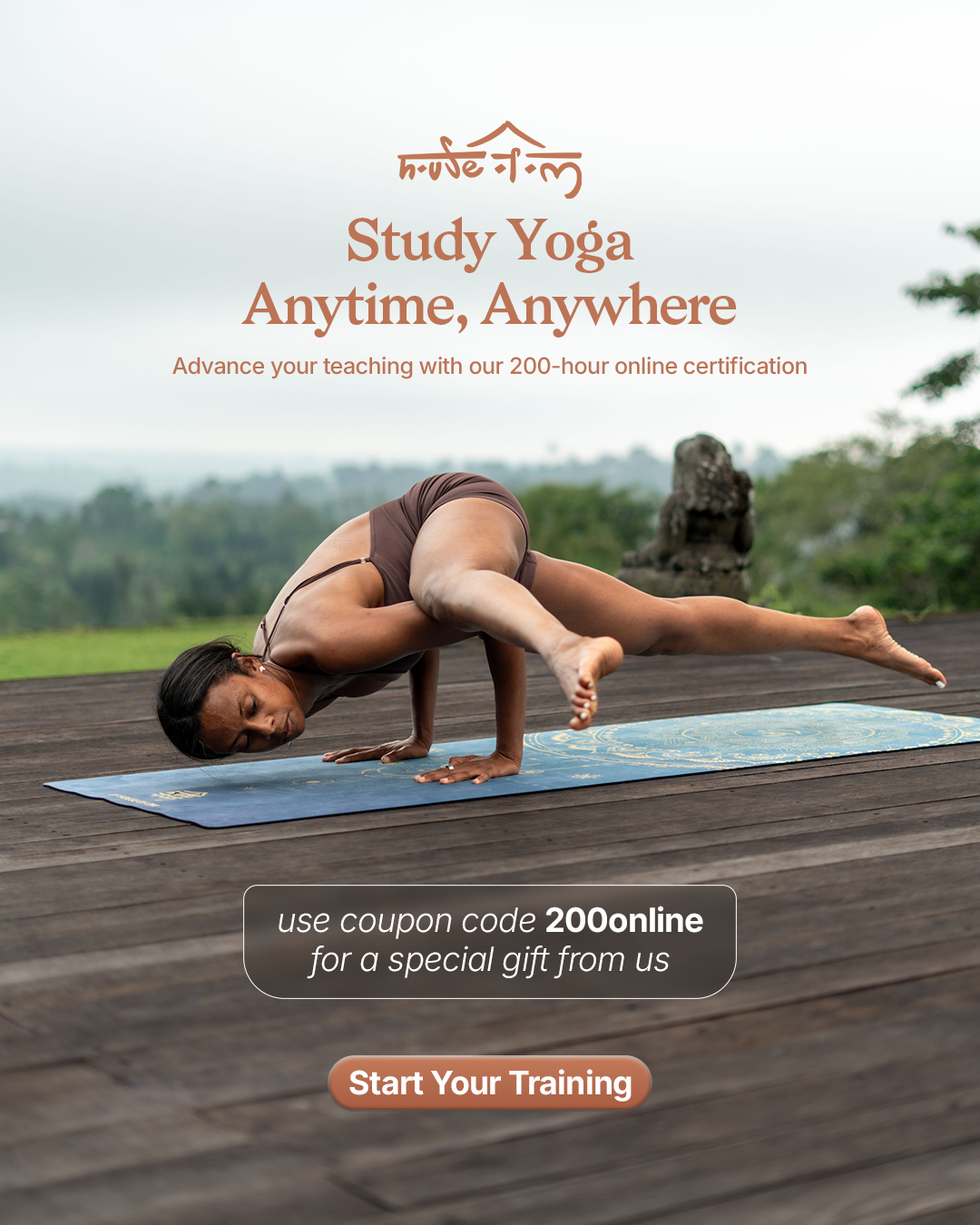 House of Om Bali Facebook ad: Get Certified. Learn From Anywhere.