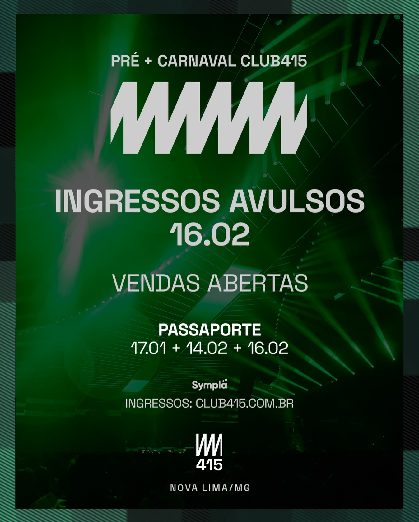 Club415 Facebook ad: Ingressos avulsos para o dia 16/02 liberados