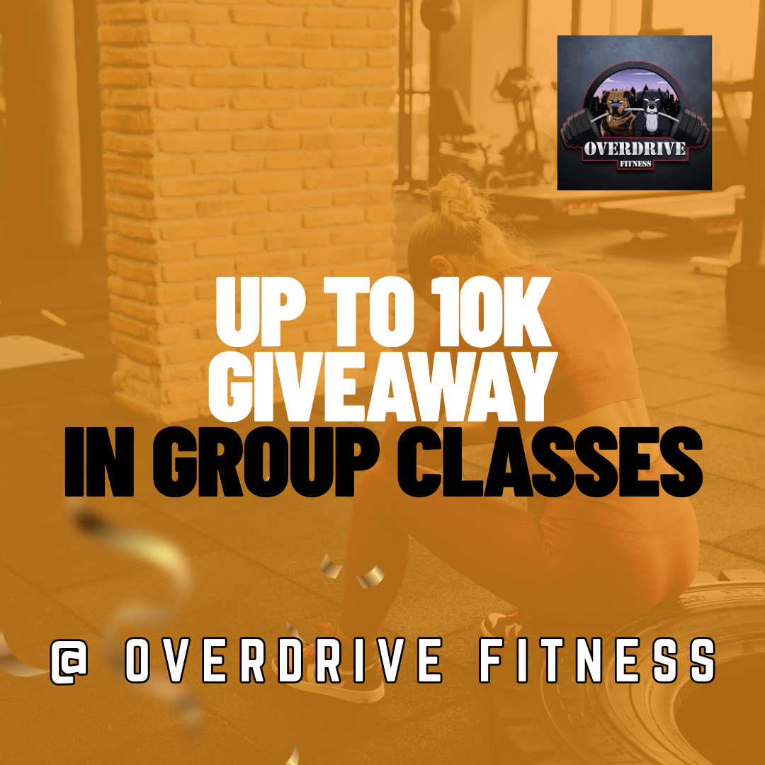 Overdrive Fitness Facebook ad: Stronger. Leaner. Fitter. Enter to WIN!