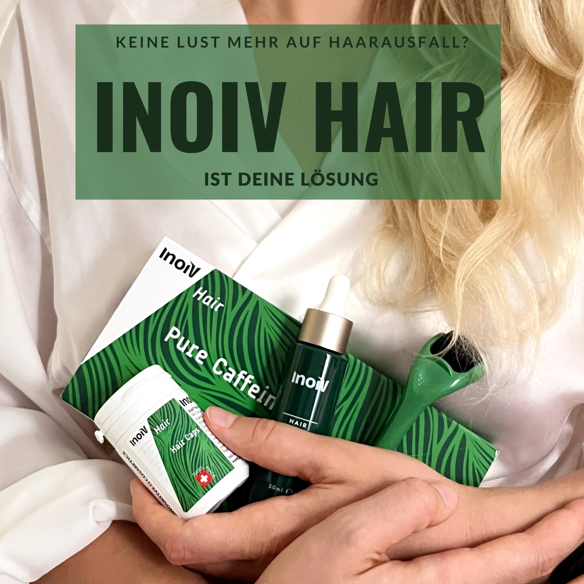 Inoiv Facebook ad: Volleres Haar in 12 Wochen