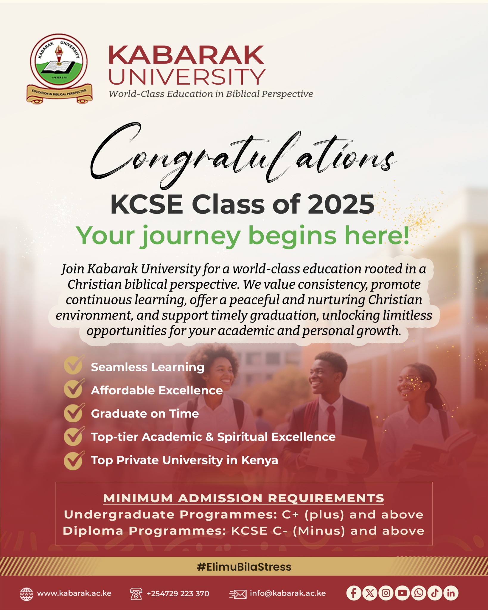 Kabarak University Facebook ad